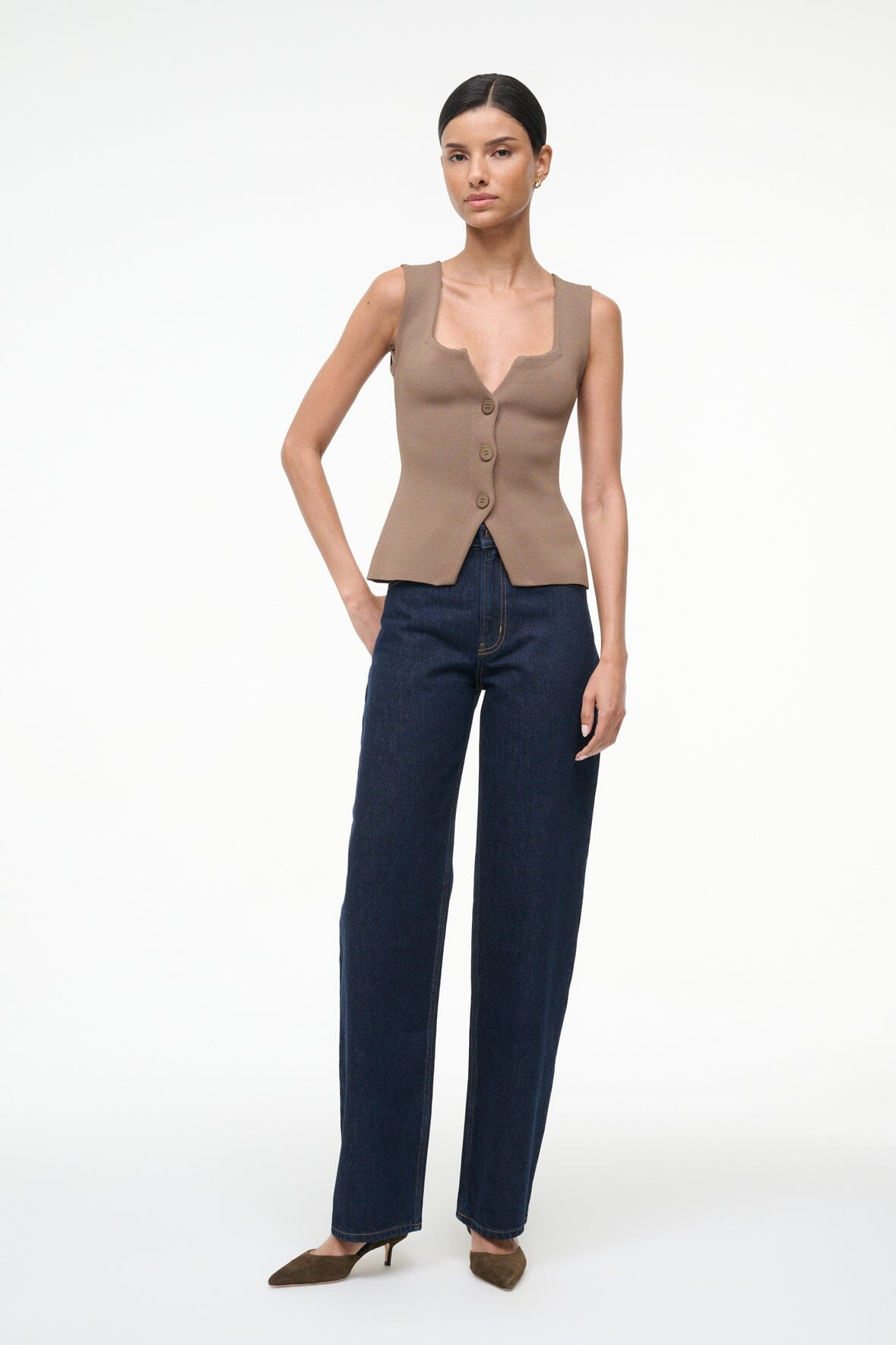 STAUD MARISA TOP TAUPE - 2