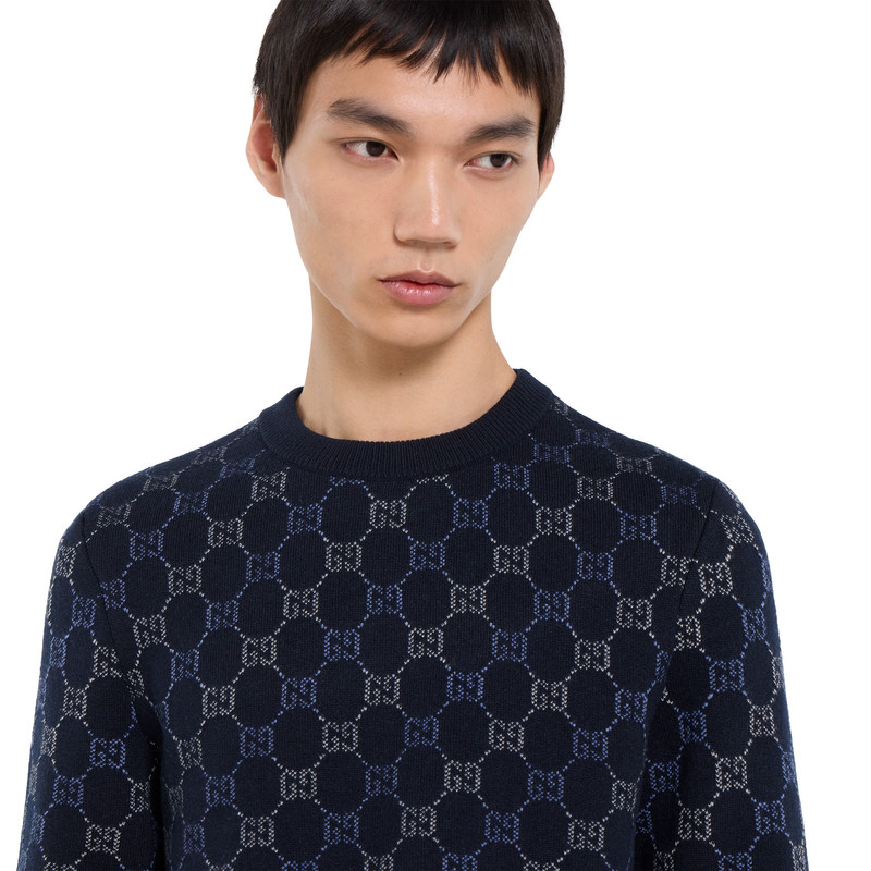 GG double wool knit sweater 4