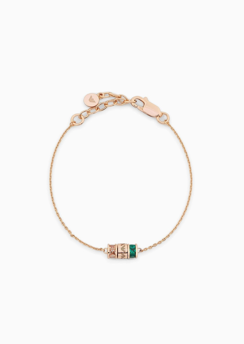 Rose Gold-Tone Sterling Silver Components Bracelet 1