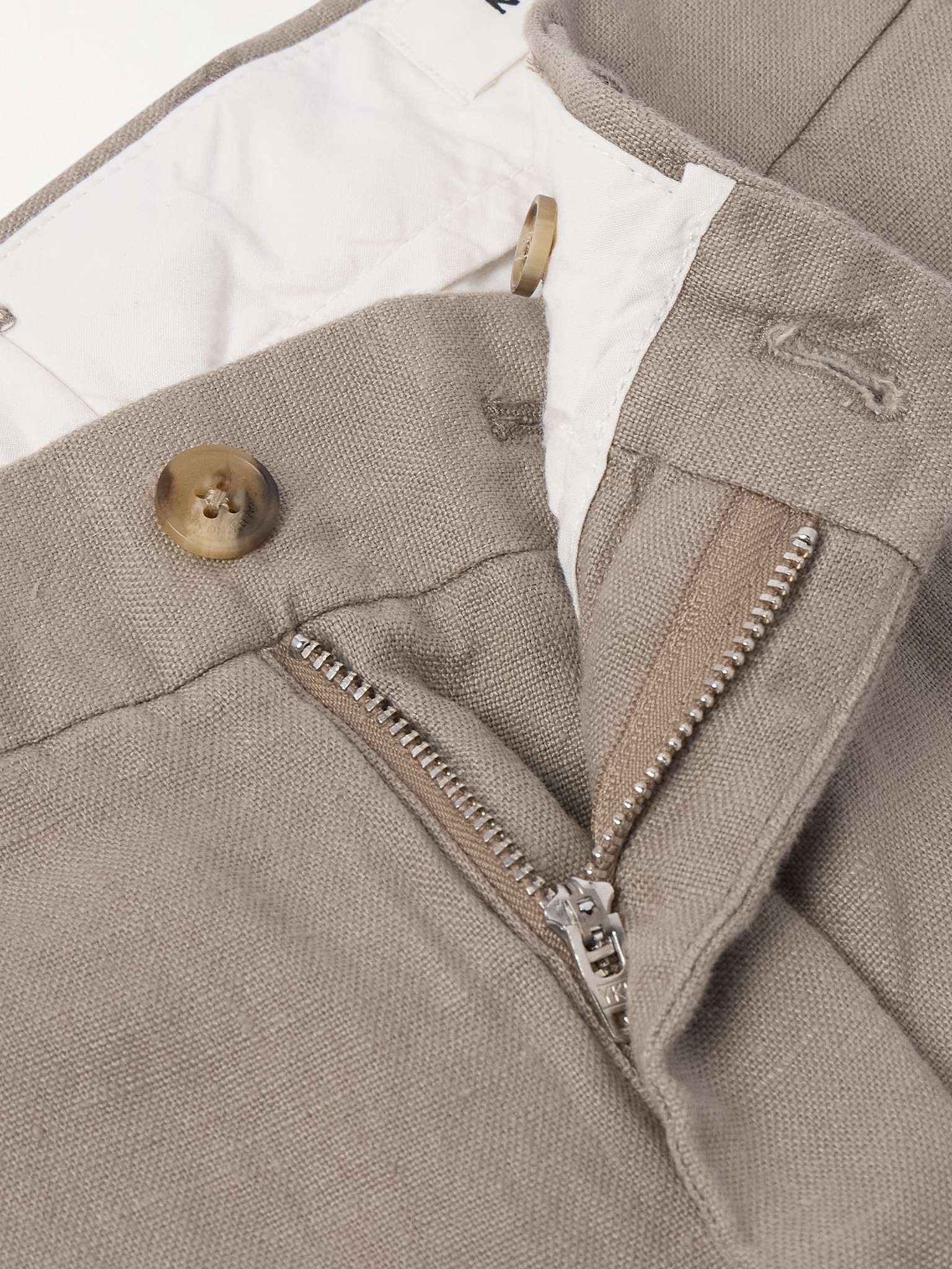 Theo 1454 Tapered Linen Trousers - 3