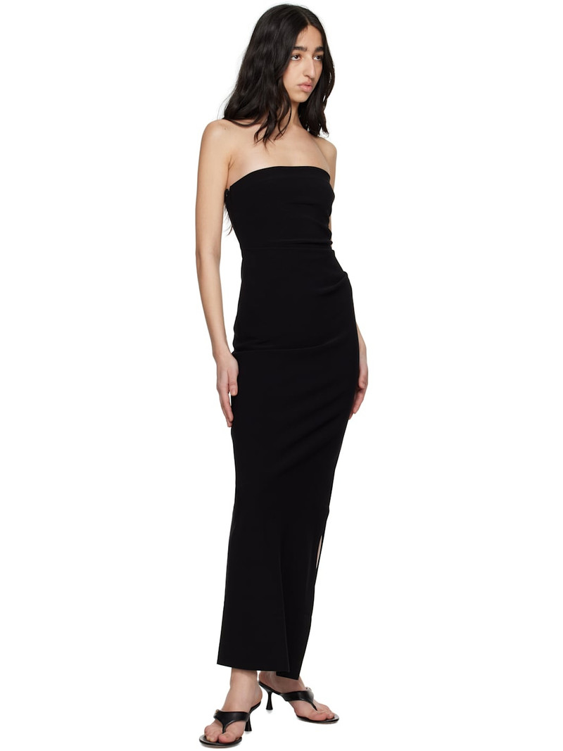 BEC + BRIDGE Black Reina Strapless Maxi Dress outlook