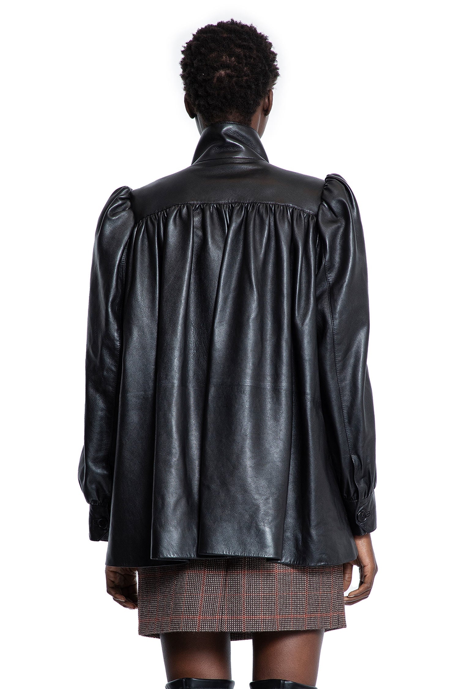 High-Neck-Coat-In-Plonge-Nappa-Leather - 4
