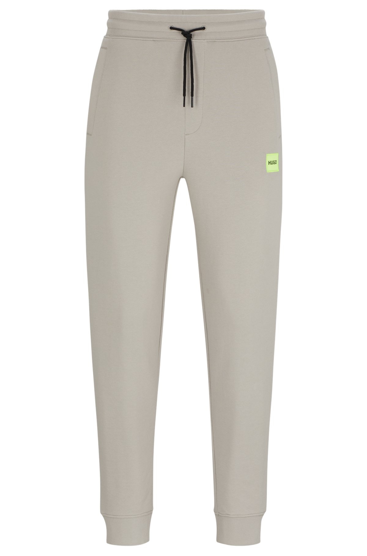 COTTON-TERRY TRACKSUIT BOTTOMS WITH RED LOGO LABEL - 1
