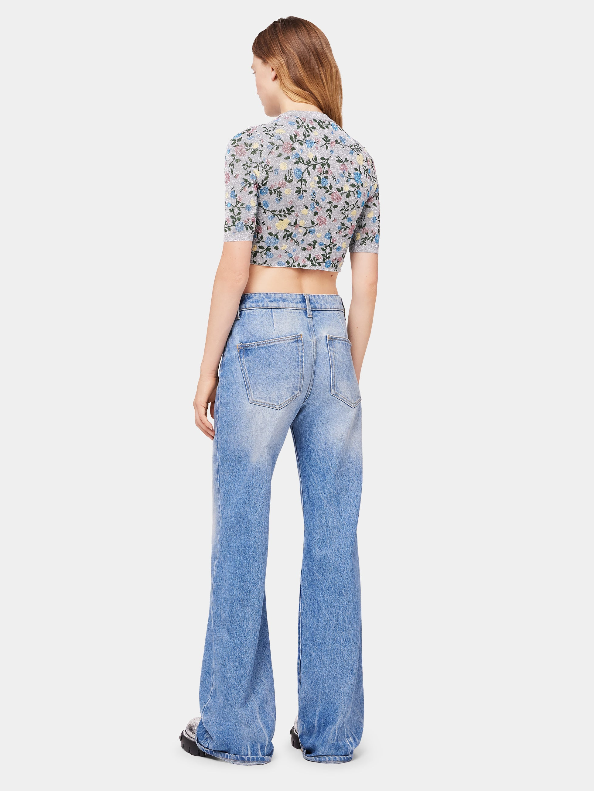 FLARED JEANS EMBELLISHED WITH 1969 DISCS - 6