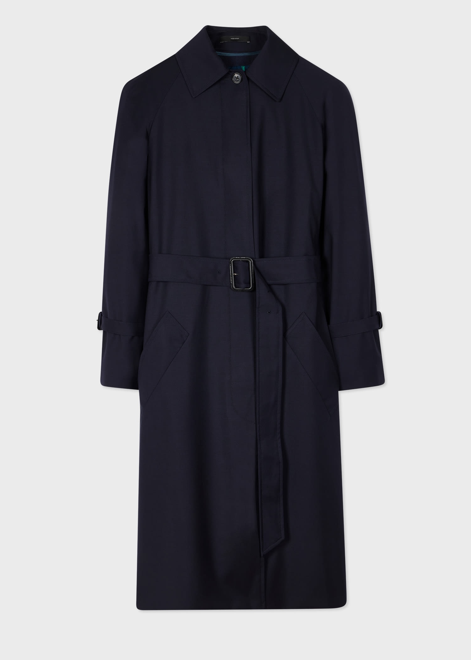 'Storm System' Wool Mac With Detachable Liner - 1
