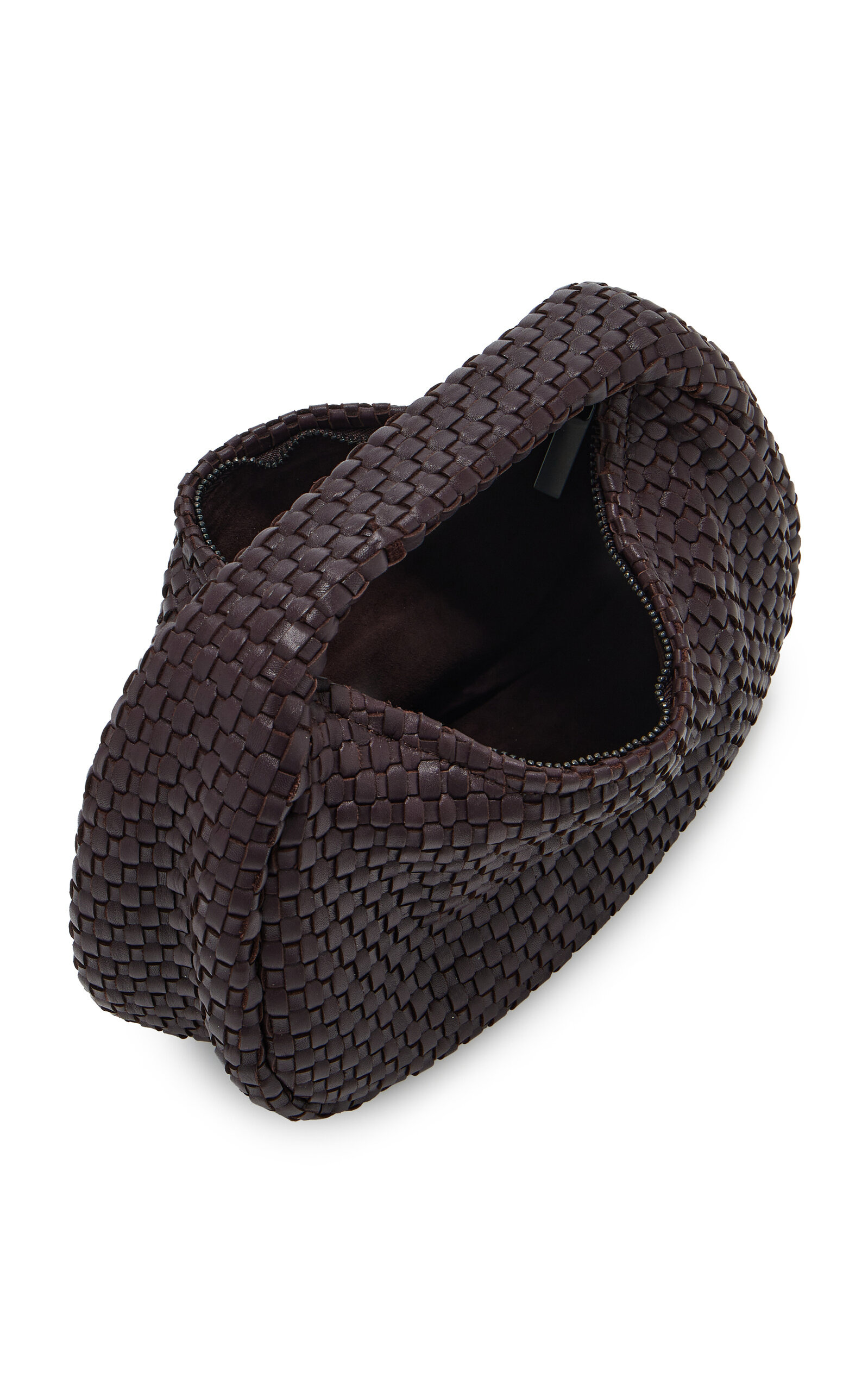Lattice Weave Leather Mini Bon Bon Bag brown - 5