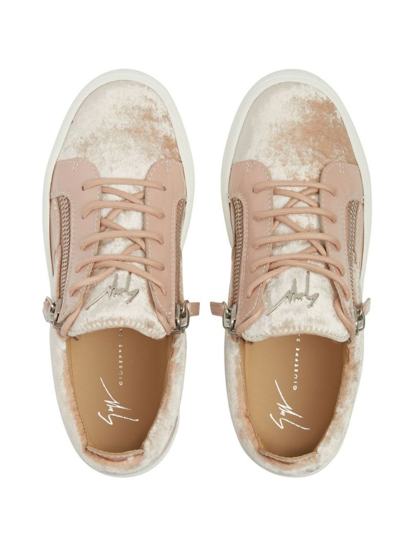 Gail velvet low-top sneakers - 4