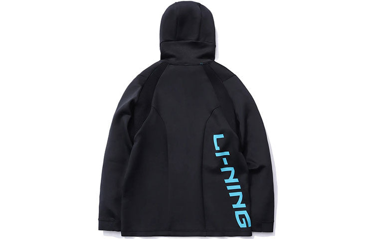 Li-Ning Sports Basketball Series Alphabet Printing Pullover Hoodie 'Black' AWDR089-1 - 2
