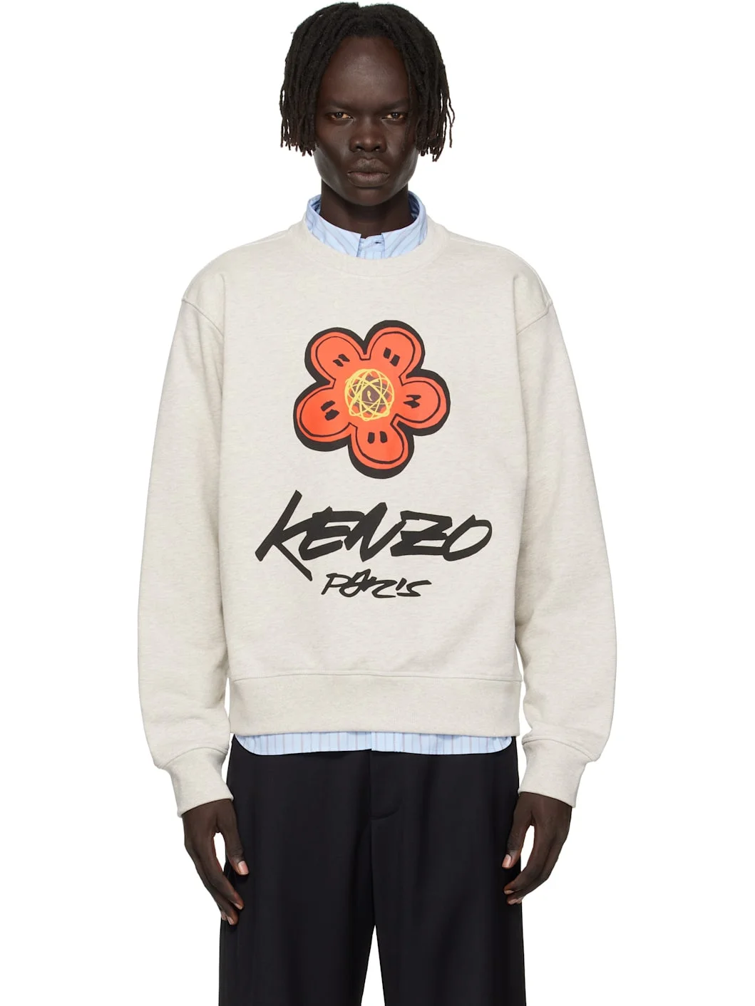 Gray Kenzo Paris Futura 2000 Edition Cotton Sweatshirt - 1