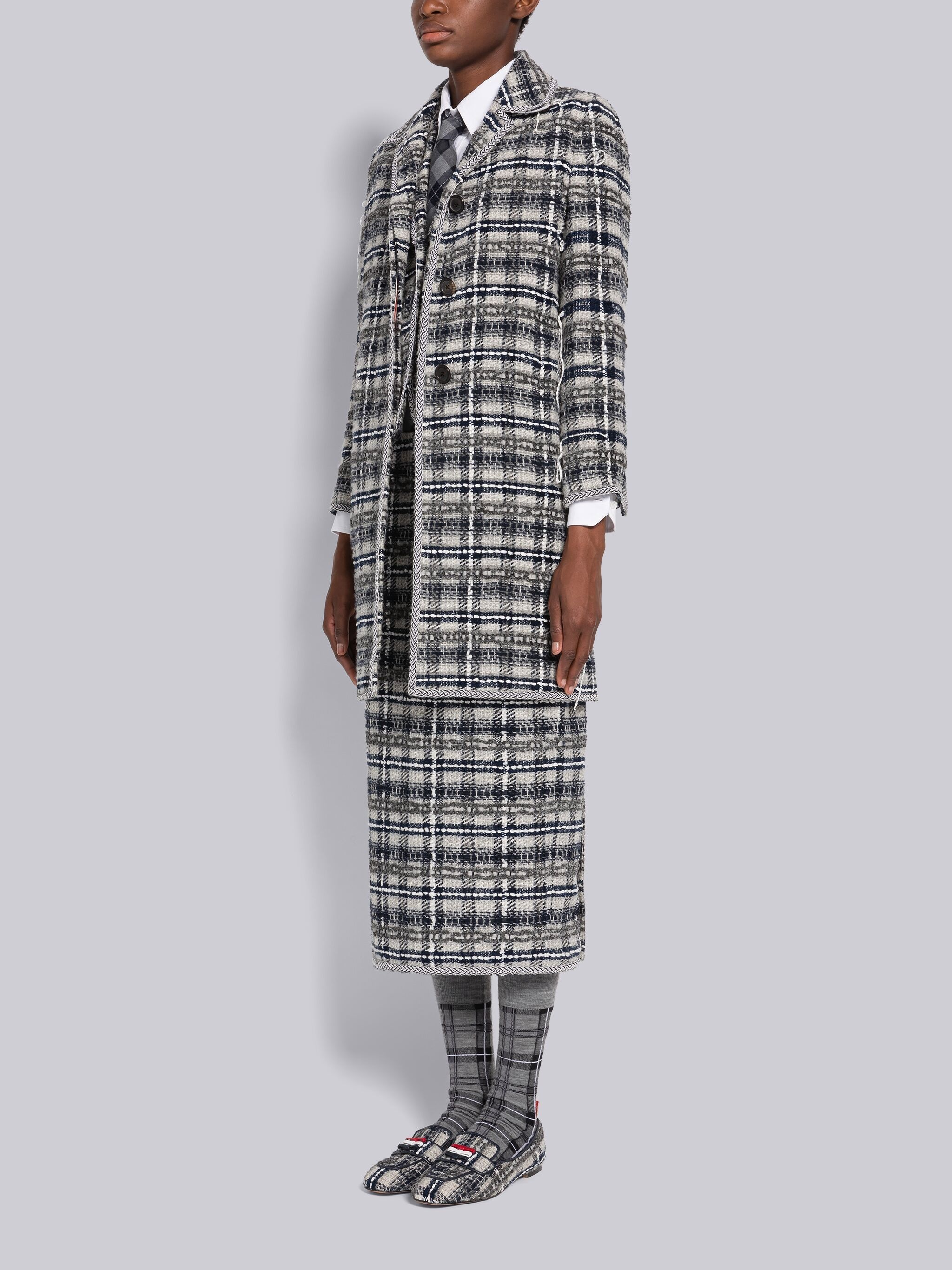 Tartan Ribbon Tweed 3-Bow Loafer - 6