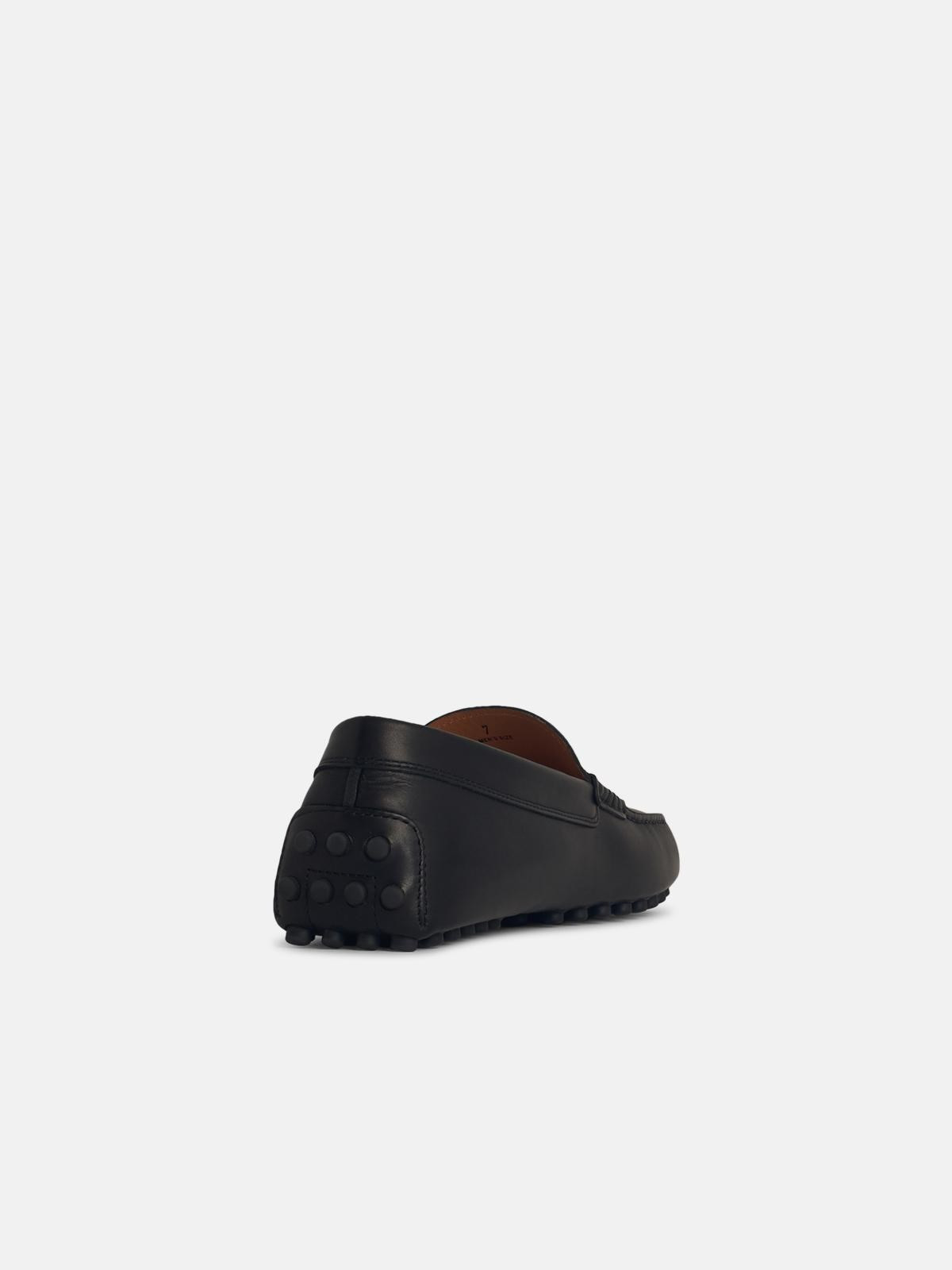 BLACK LEATHER LOAFERS - 3