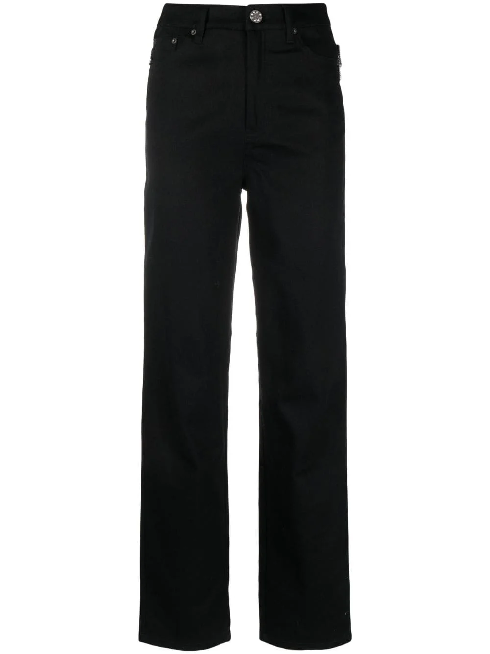 crystal-embellished straight-leg trousers - 1