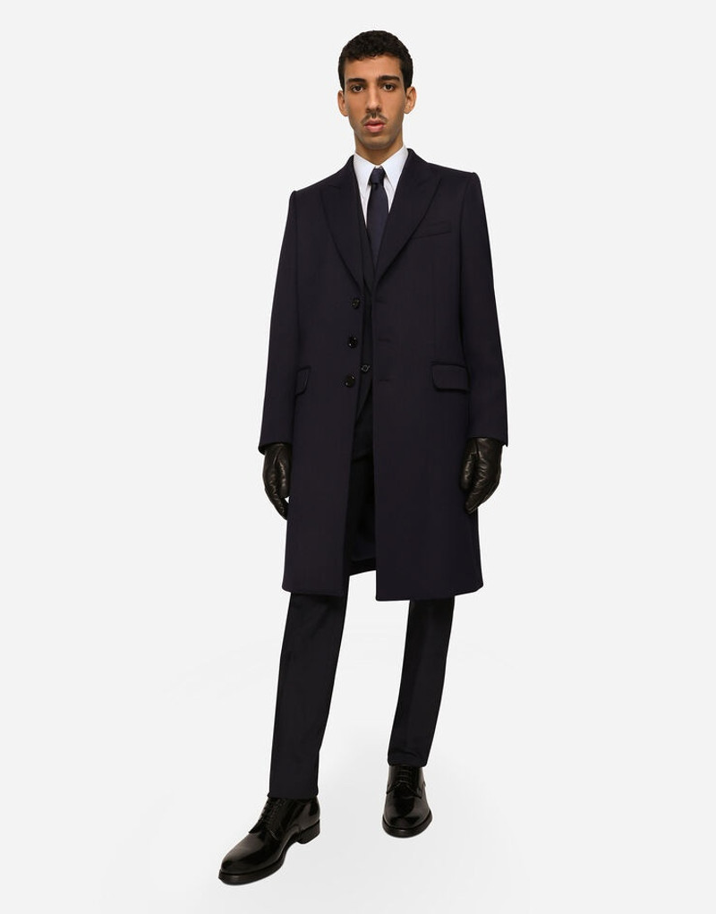 Single-breasted technical stretch wool coat 5