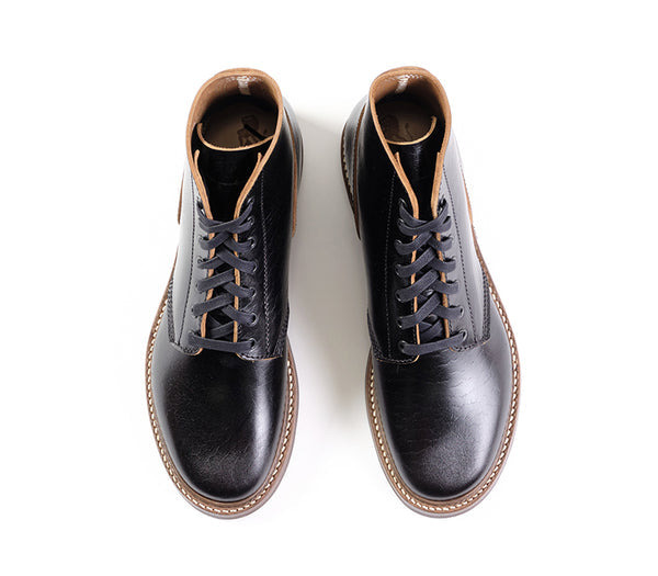 LK-017 M-43 Service Shoes Shinki Hikaku Horsebutt Black - 6