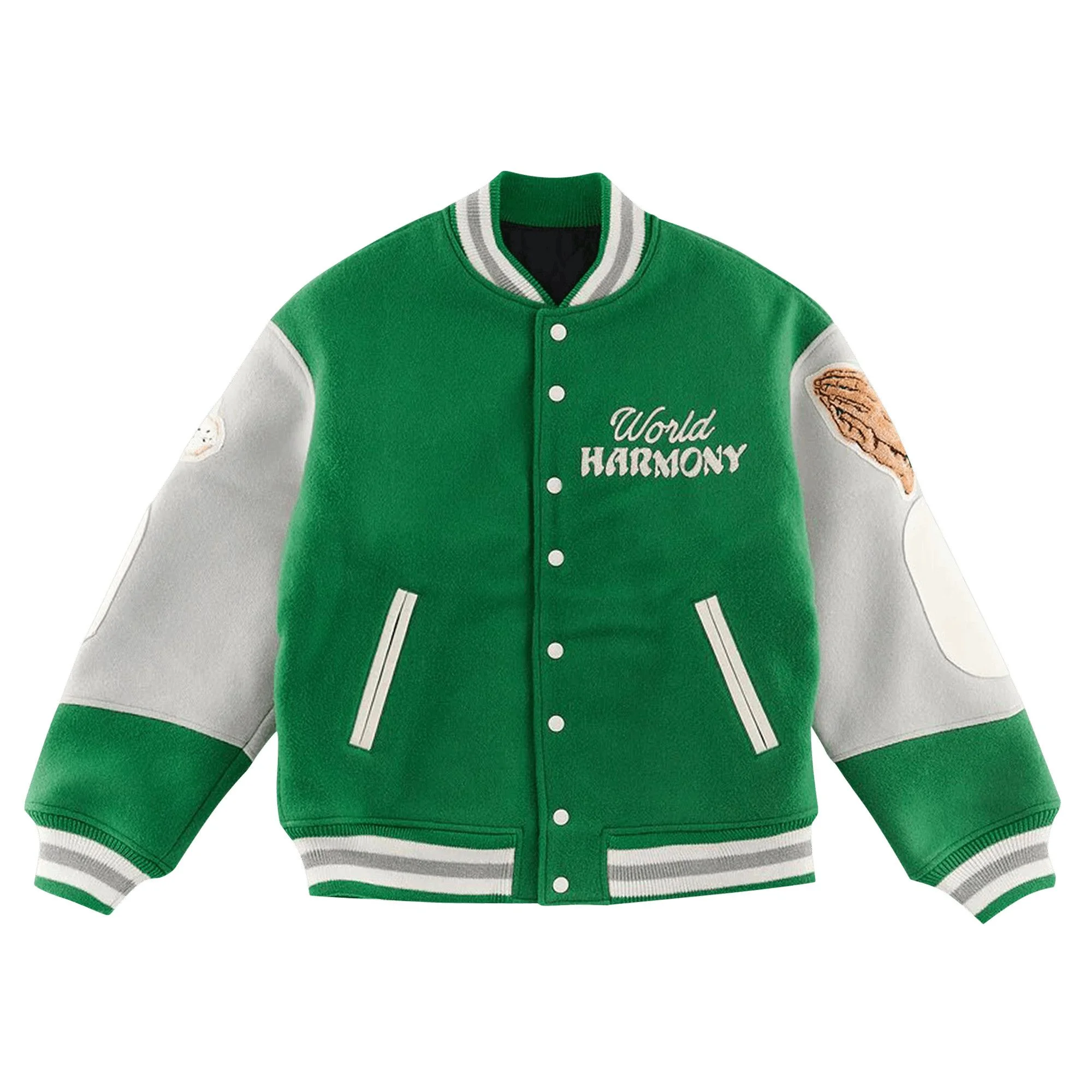 SAINT Mxxxxxx Pigeon Varsity Jacket 'Green' - 1