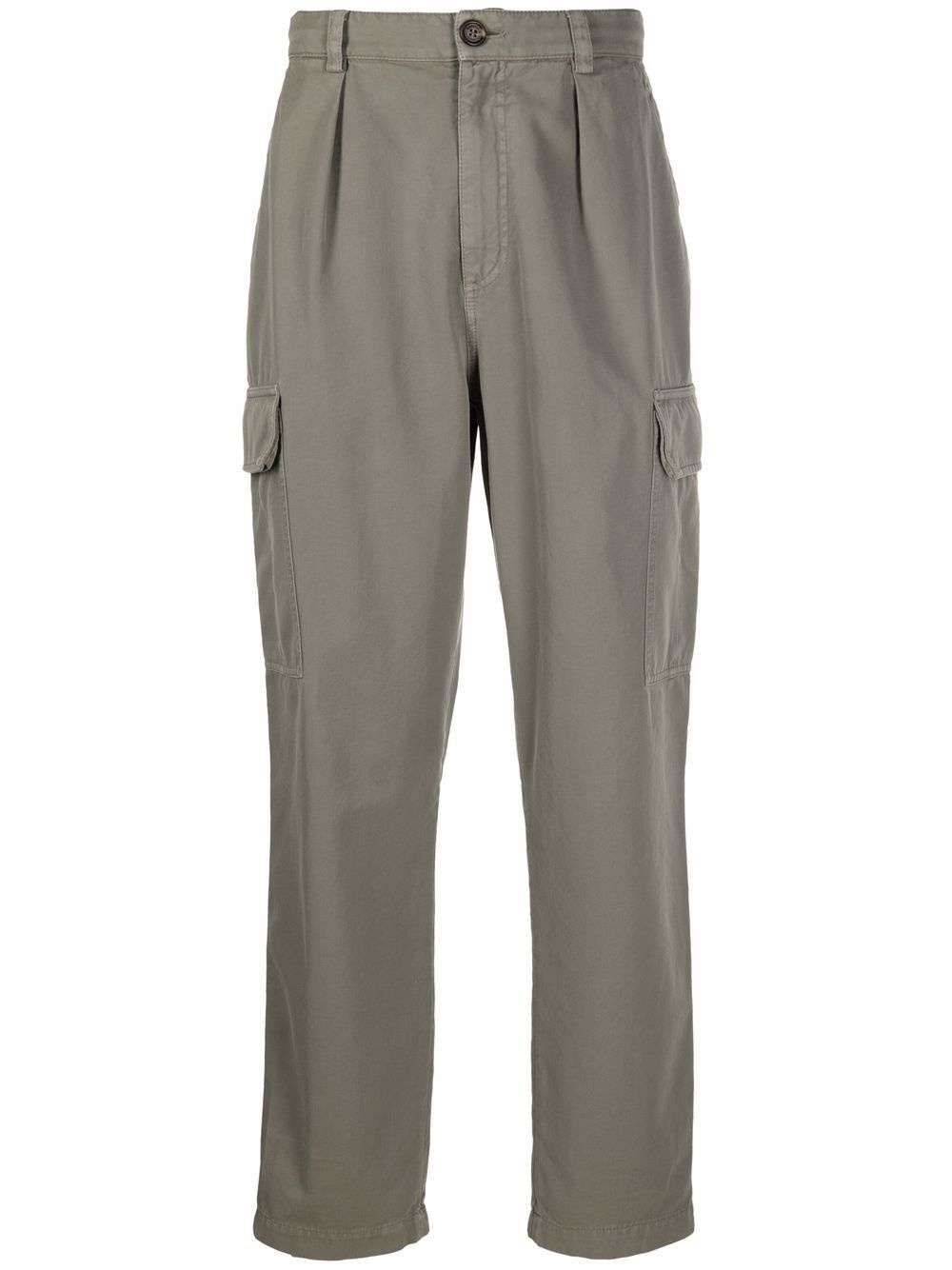 high-waisted cargo trousers - 1