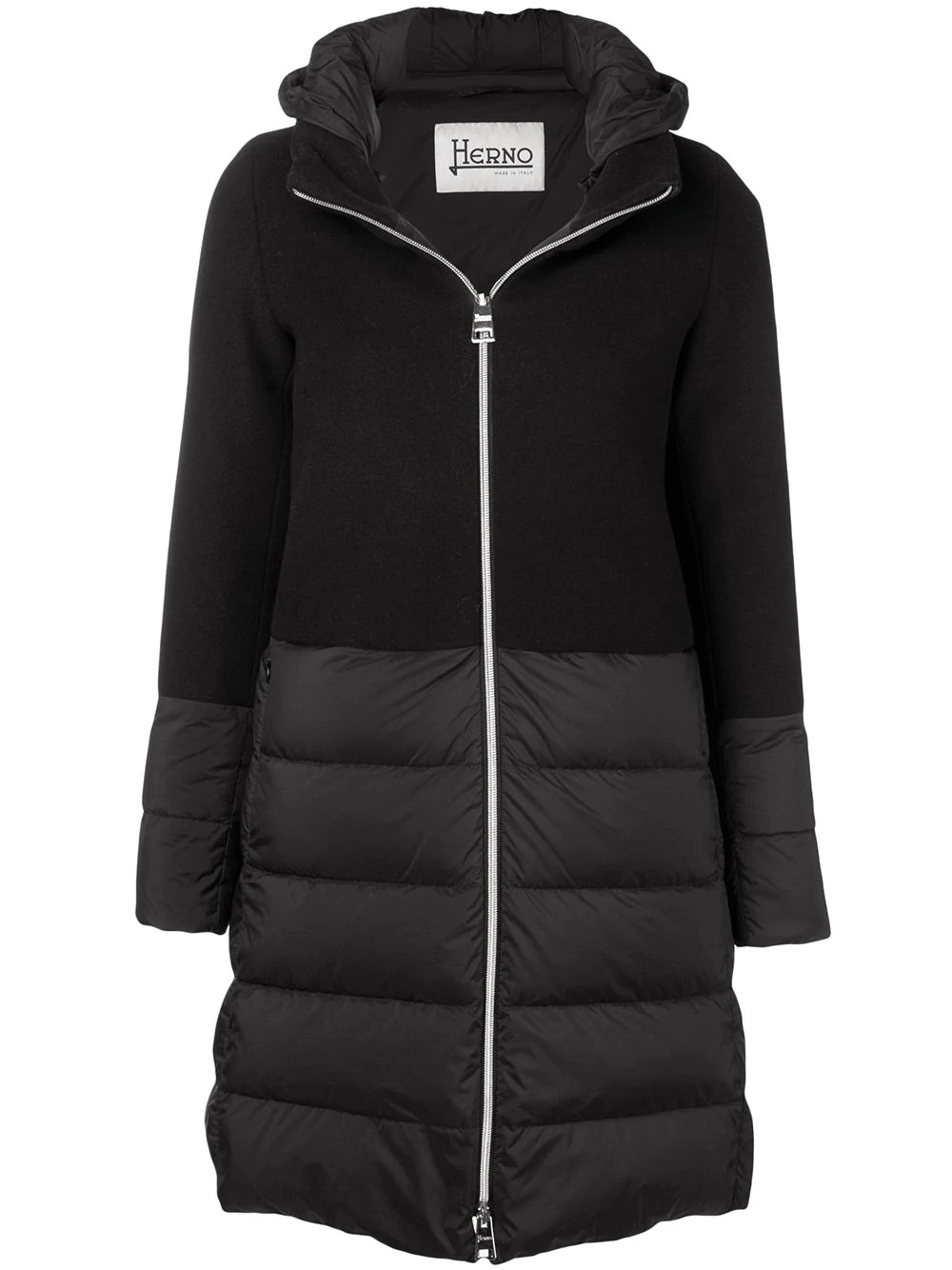 knit upper padded jacket - 1