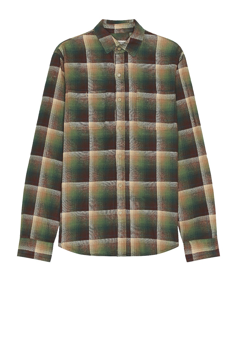 Plaid Cotton Flannel Shirt - 1