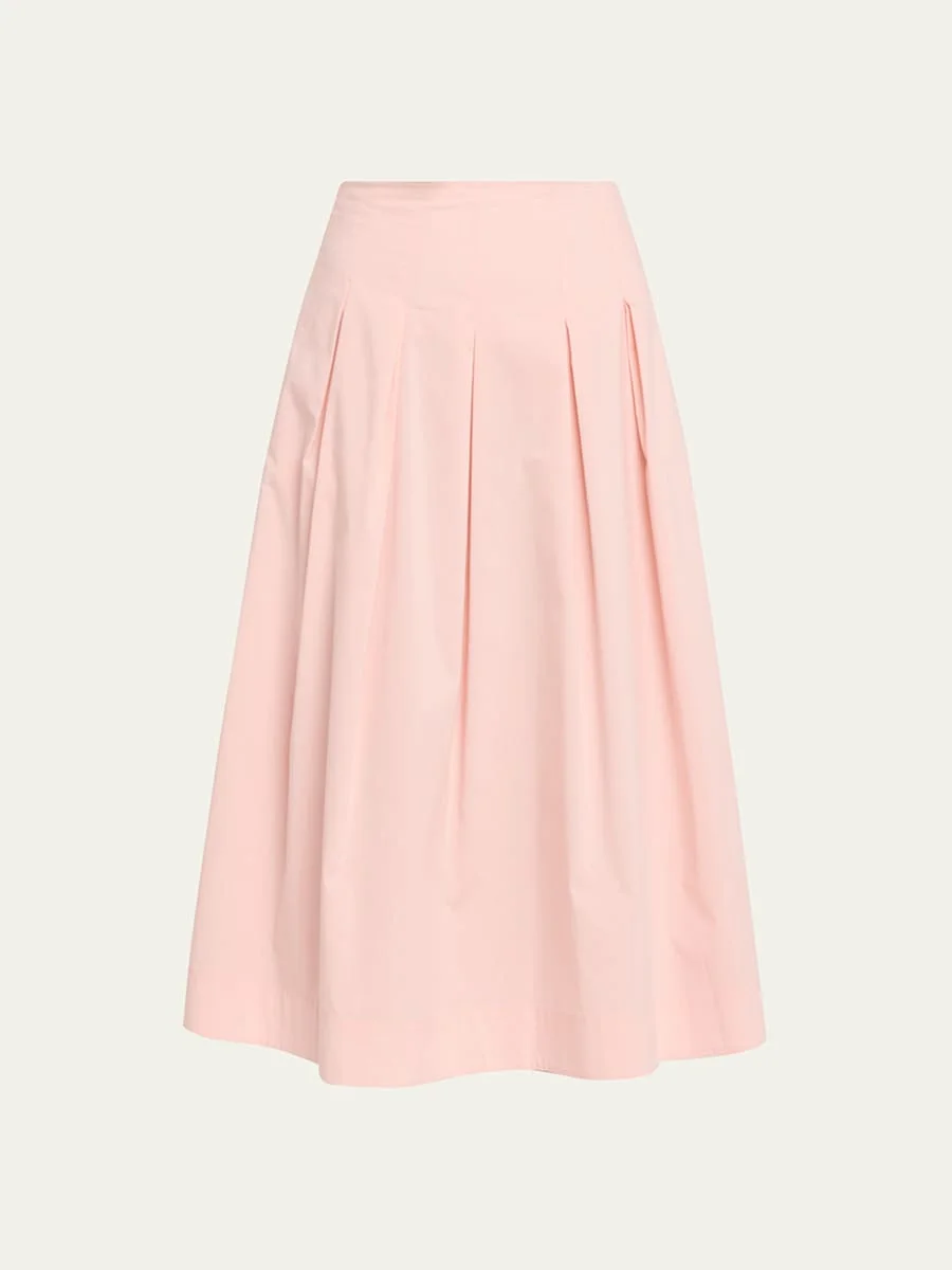 Elora Poplin Midi Skirt - 1