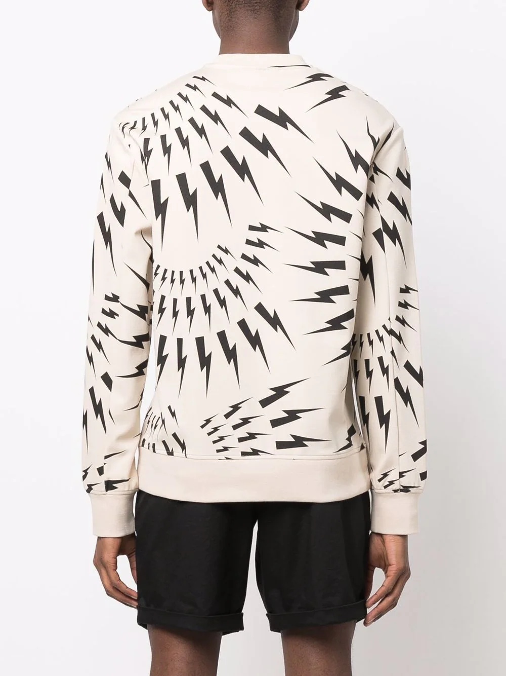 Thunderbolt-print cotton sweatshirt - 4