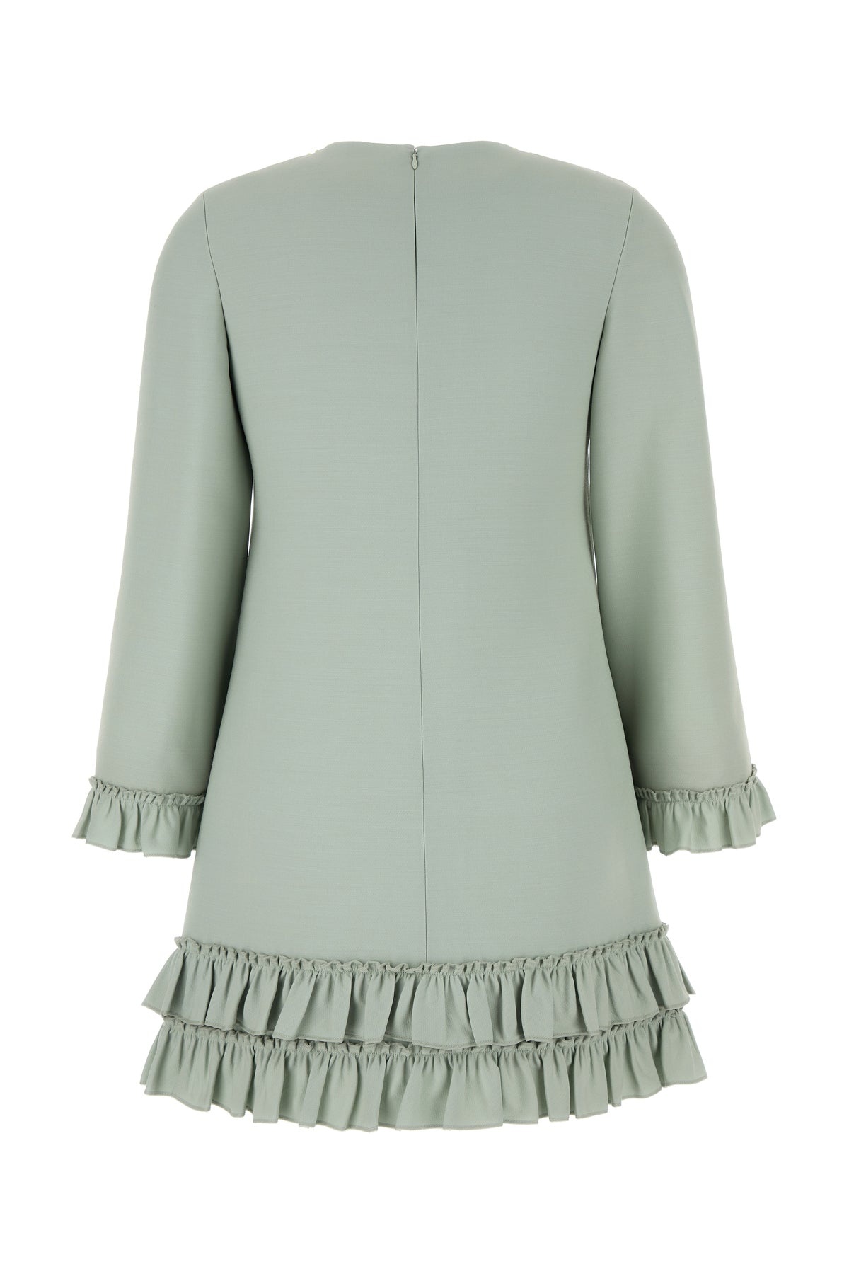 Mint green wool blend mini dress - 2