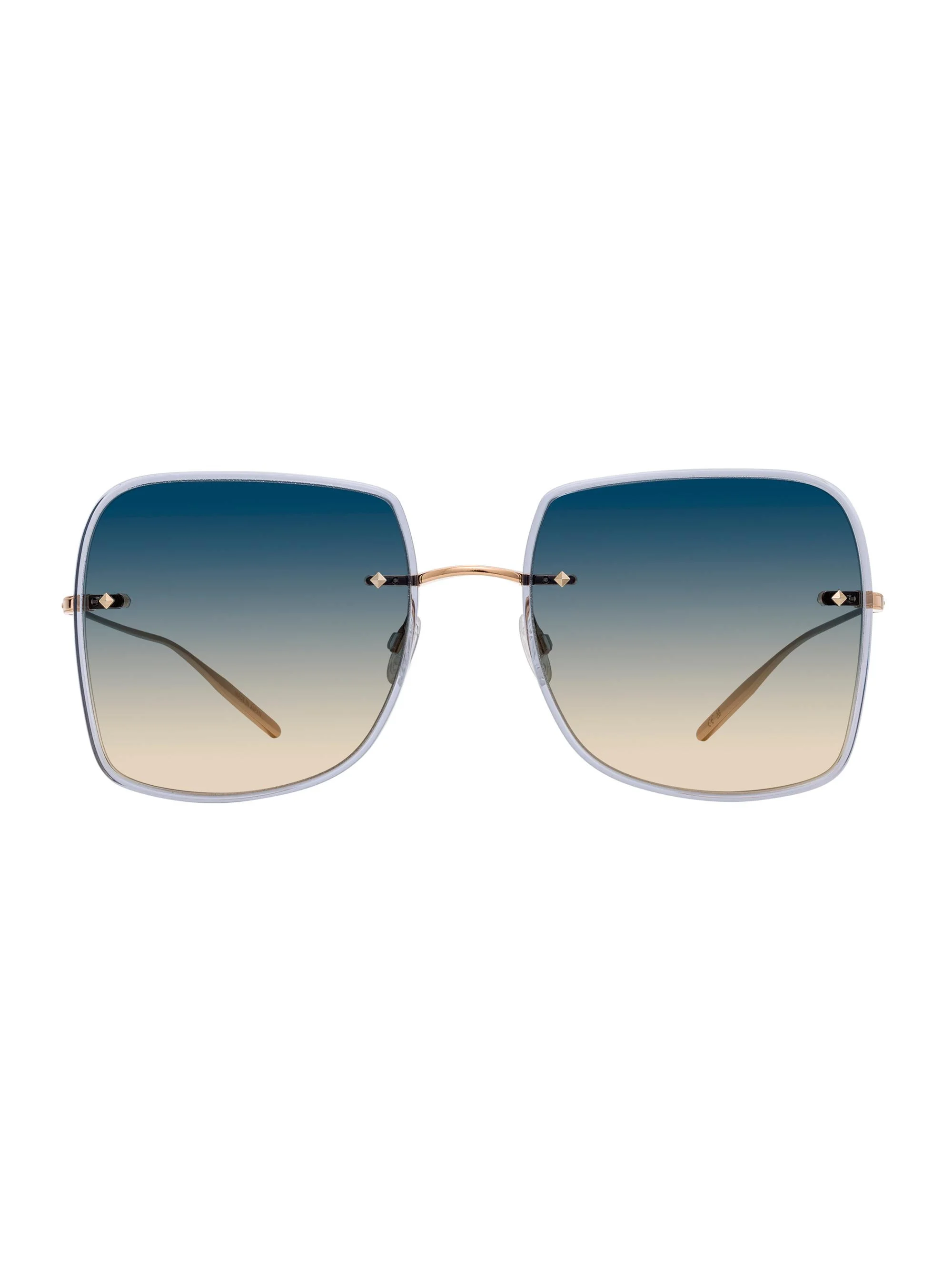 Women's Rimless Sharona 58MM Square Sunglasses - Gold Blue Smoke - 1
