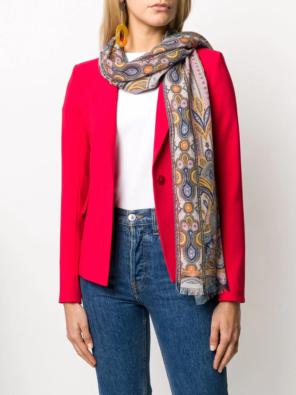 paisley print scarf - 2