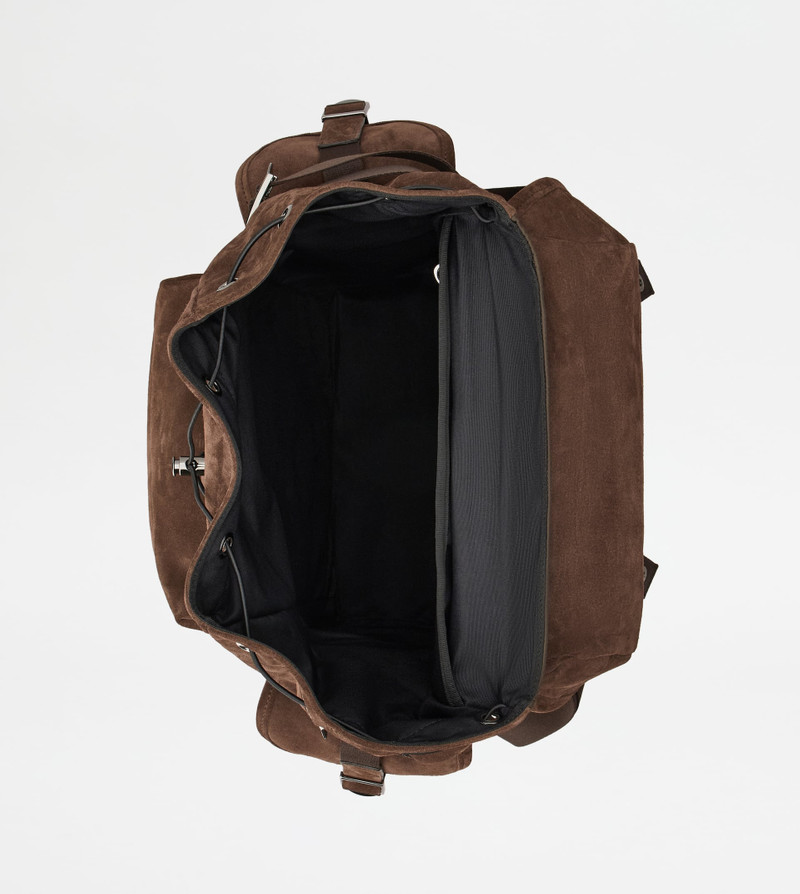 BACKPACK IN SUEDE MEDIUM - BROWN 4