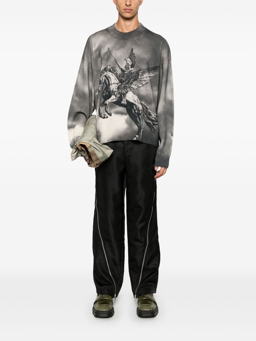 mascot knit sweater - 2