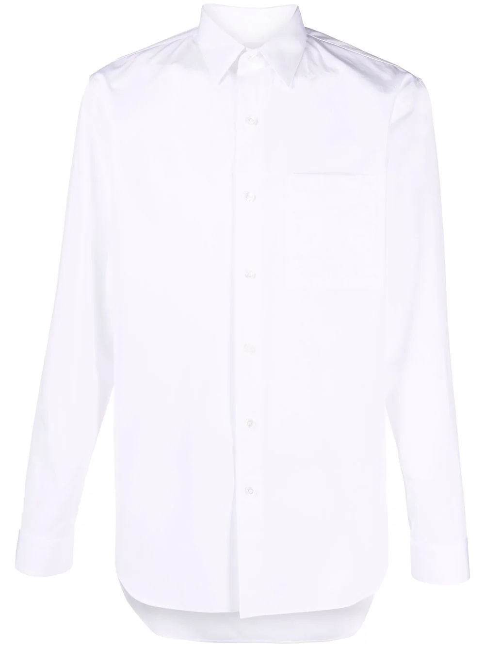 Scritto-embroidered cotton shirt - 1