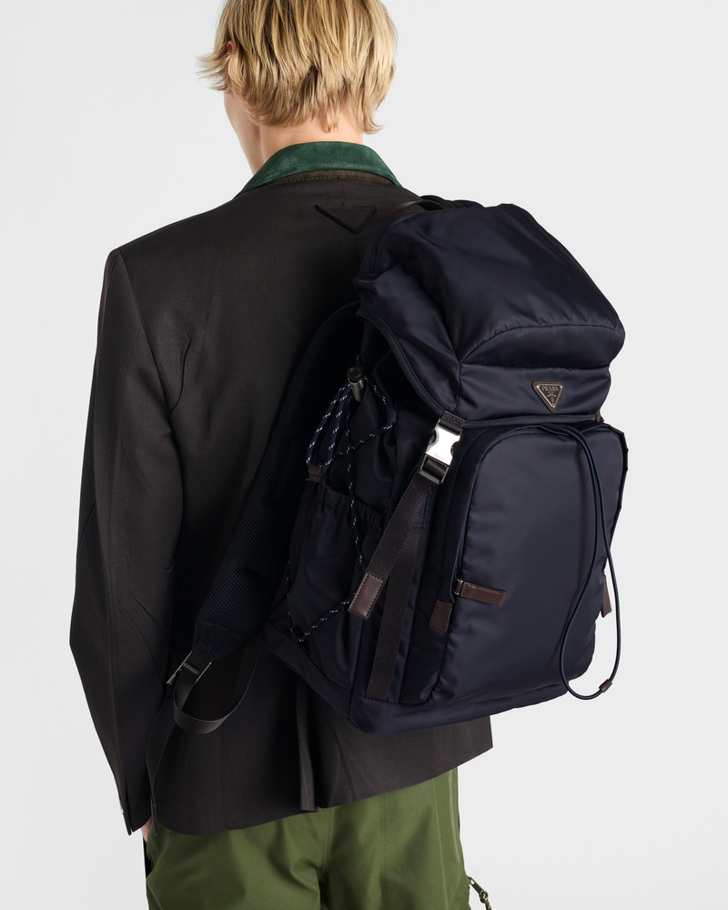 Prada Re-Nylon and leather backpack outlook
