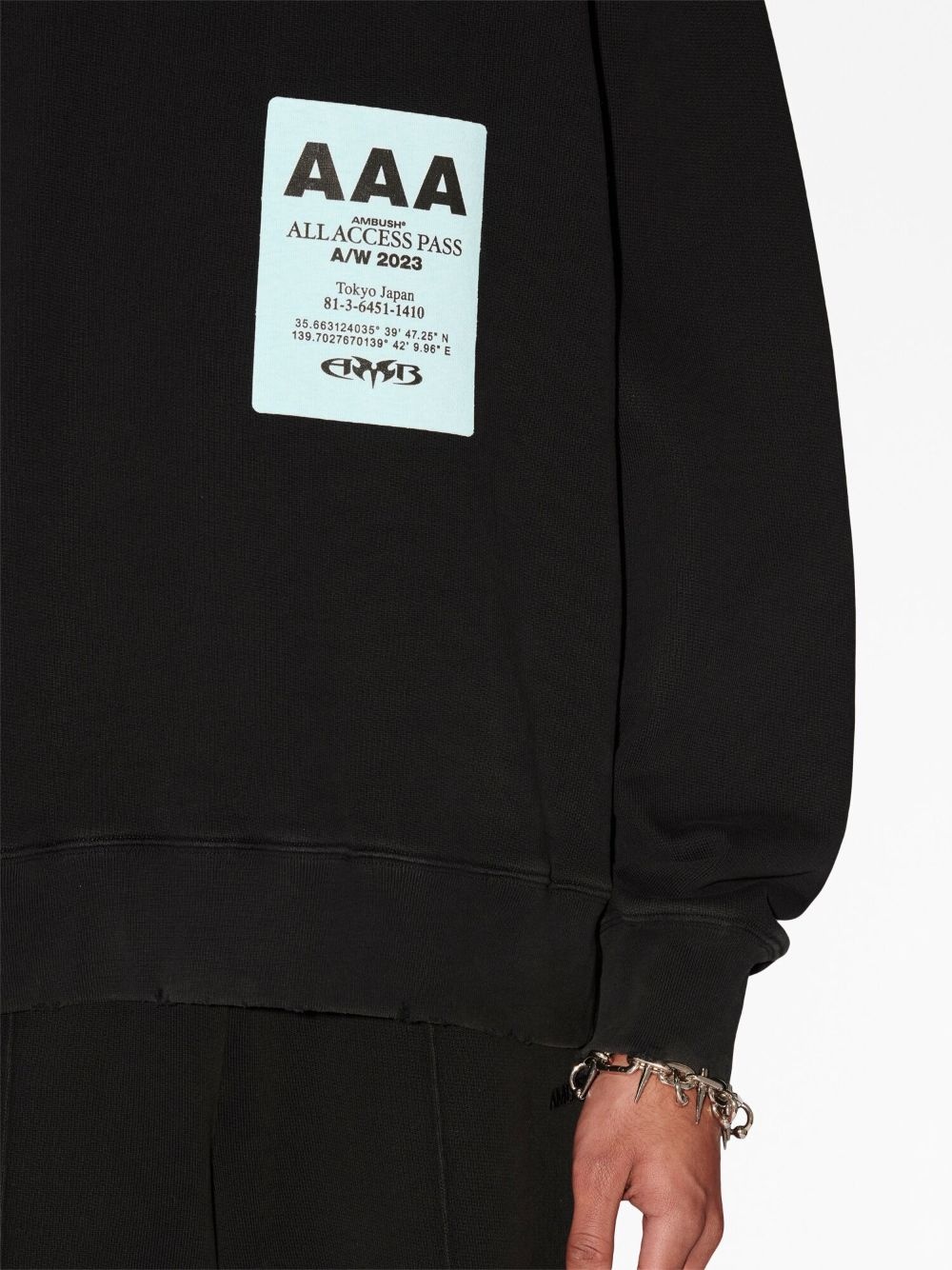 Pass-patch cotton sweatshirt - 5