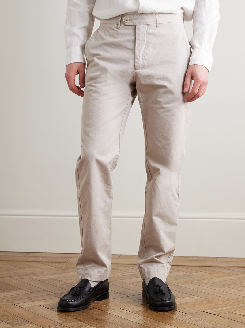 Taylor Straight-Leg Cotton-Gabardine Trousers 3