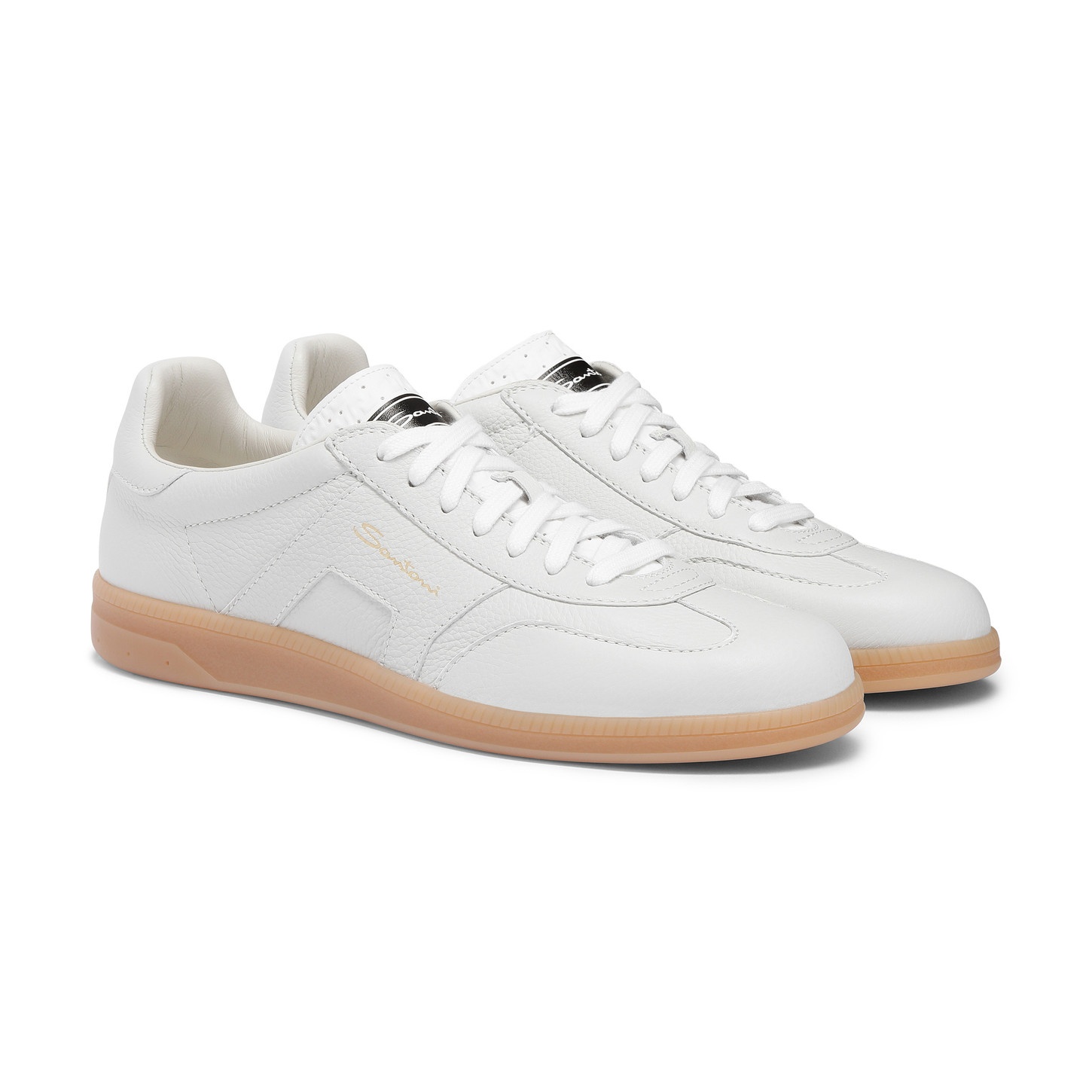 Men's white tumbled leather DBS Oly sneaker - 3