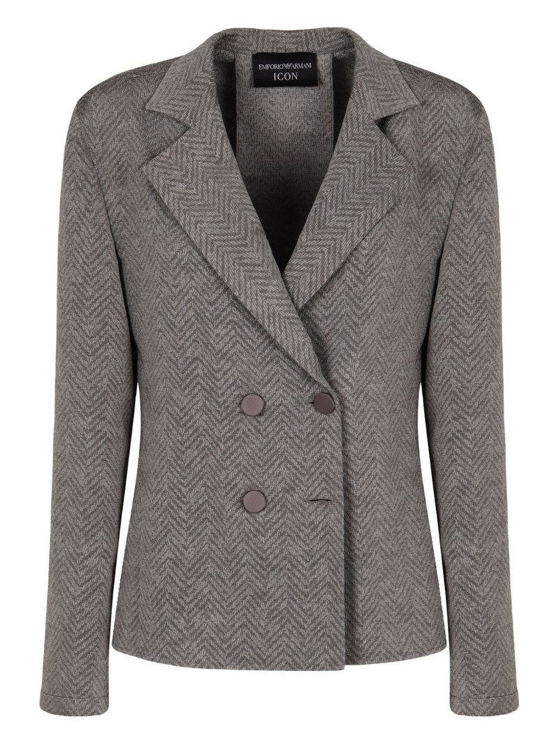 herringbone double-breasted jacket 1