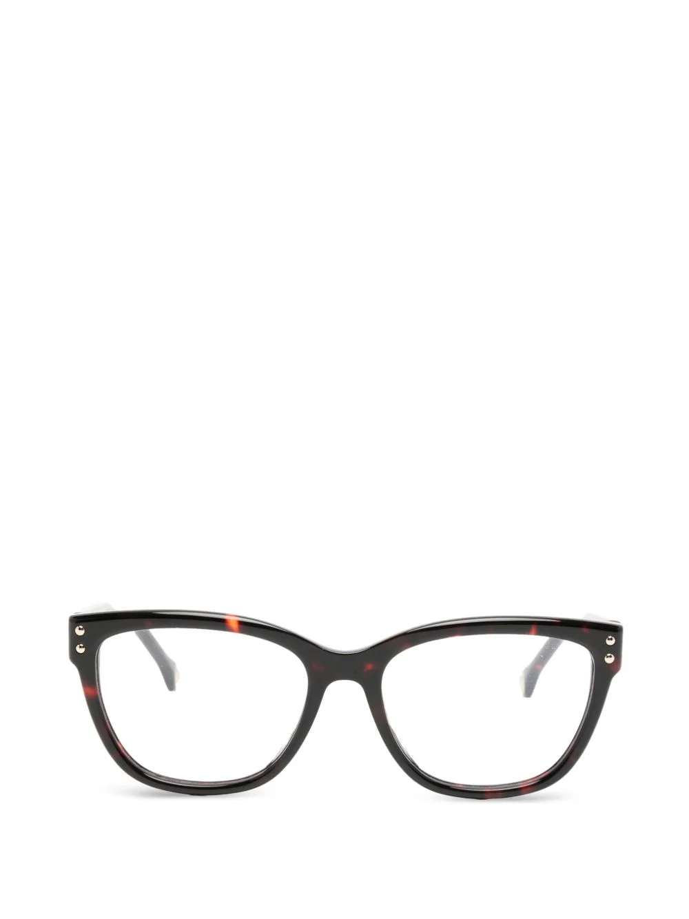 tortoiseshell-effect cat-eye glasses - 1