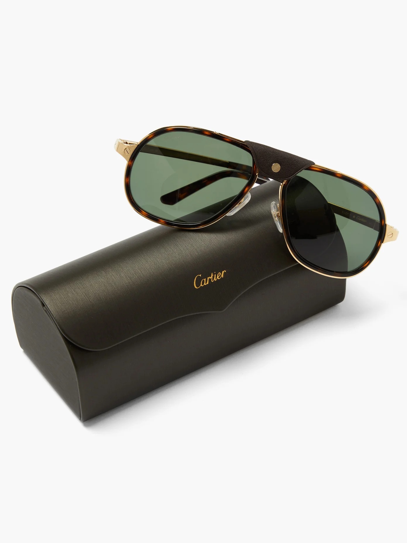 Santos de Cartier aviator acetate sunglasses - 5