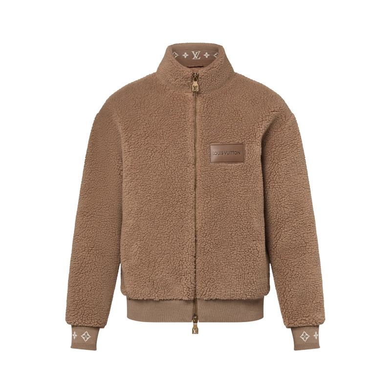 Leather Patch Fleece Blouson 1