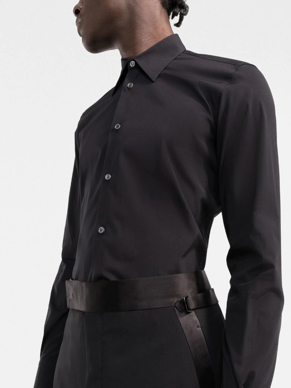 slim-fit buttoned shirt - 3