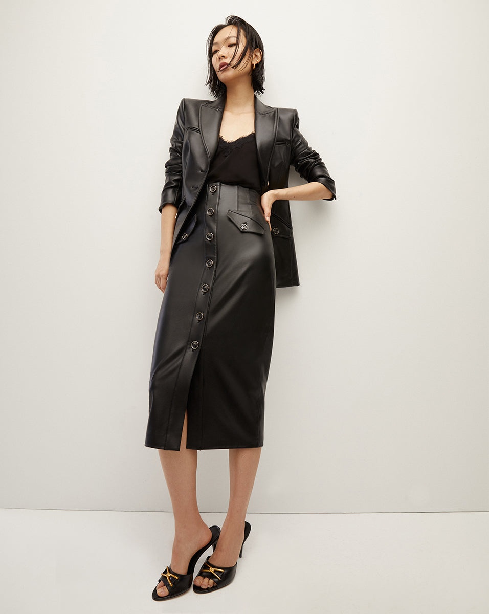 BARRIE VEGAN LEATHER SKIRT - 5