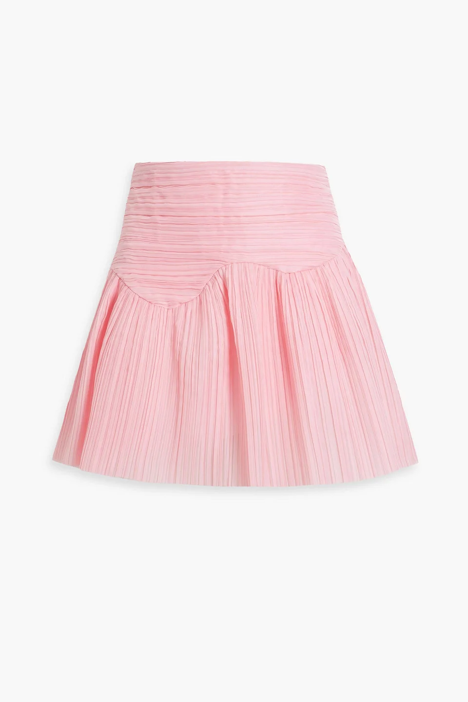 Laurier Wave plissé-organza mini skirt - 1