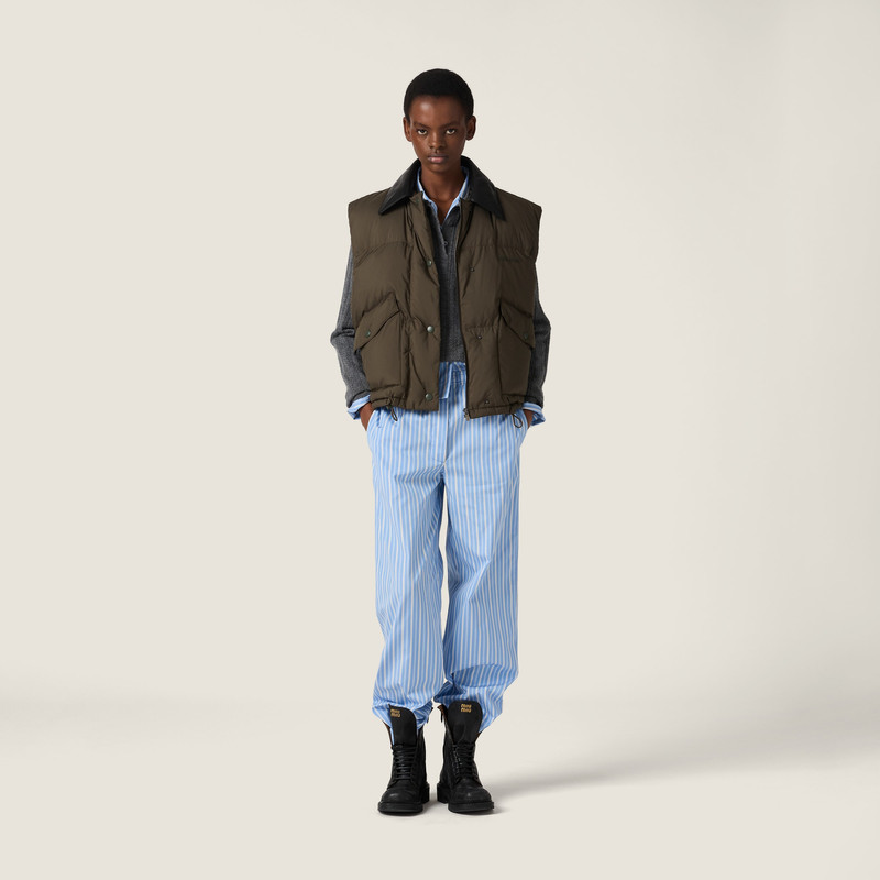 Miu Miu Technical pongé down vest outlook