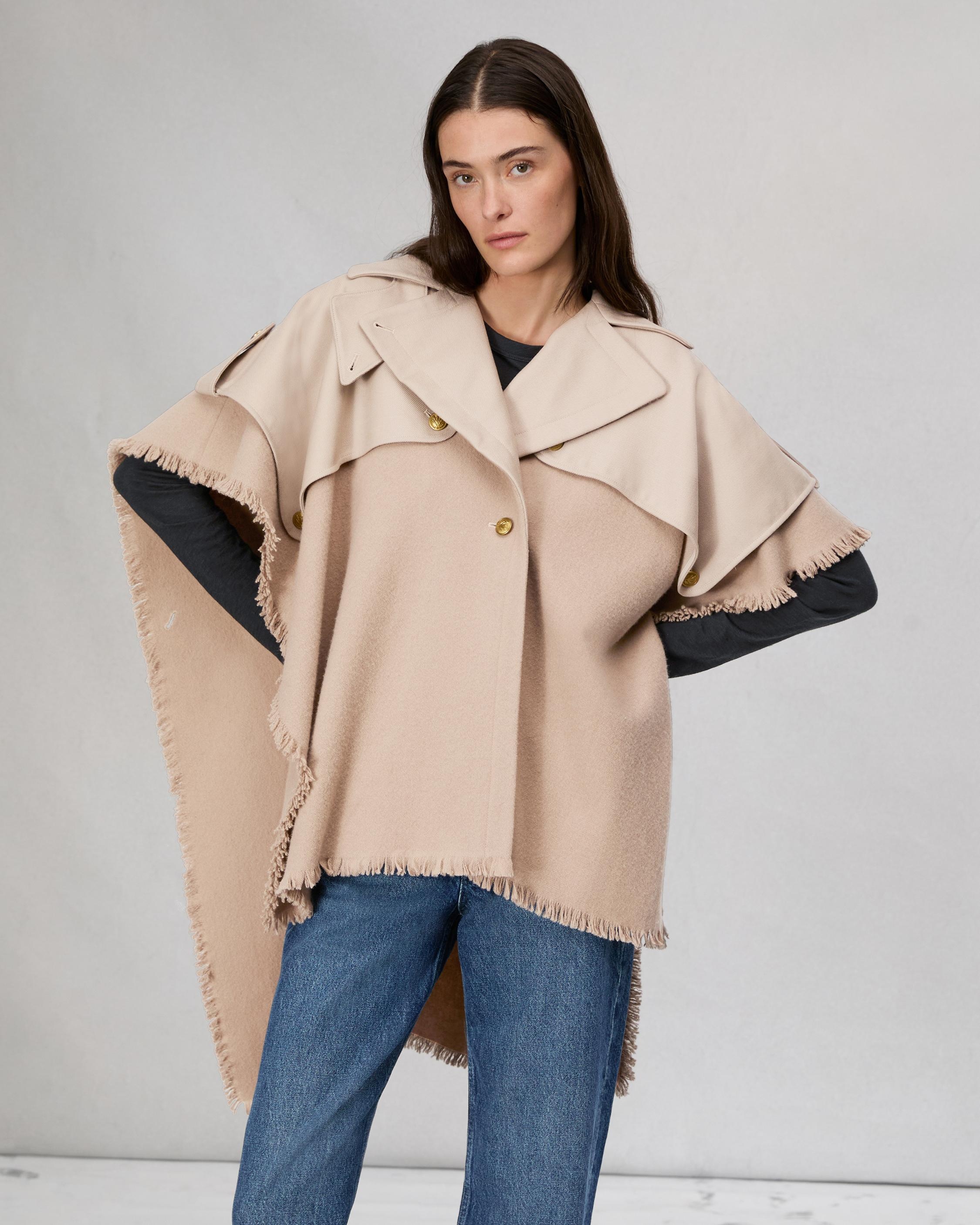 Wool Trench Poncho - 2