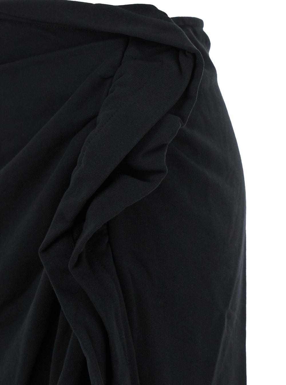 Dries Van Noten Women Black 'Hanam' Skirt With Ruched Details On The Front In Cotton Woman - 3