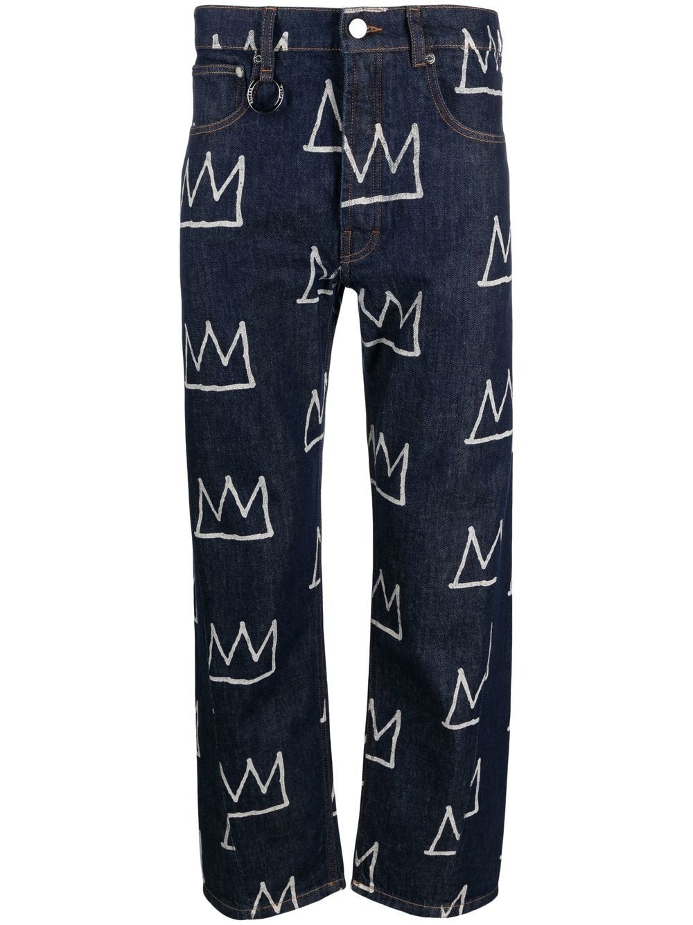 all-over crown-print trousers - 1
