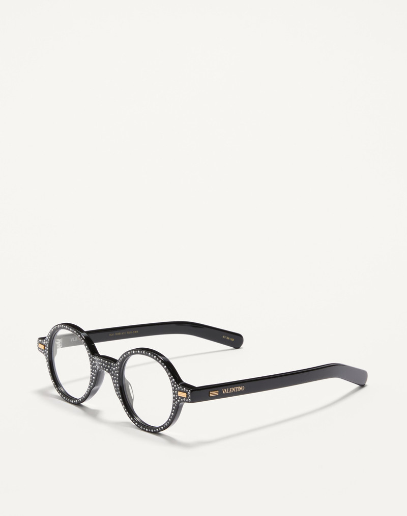 BIZARRE CIRCLE GLASSES WITH CRYSTALS IN ACETATE 3