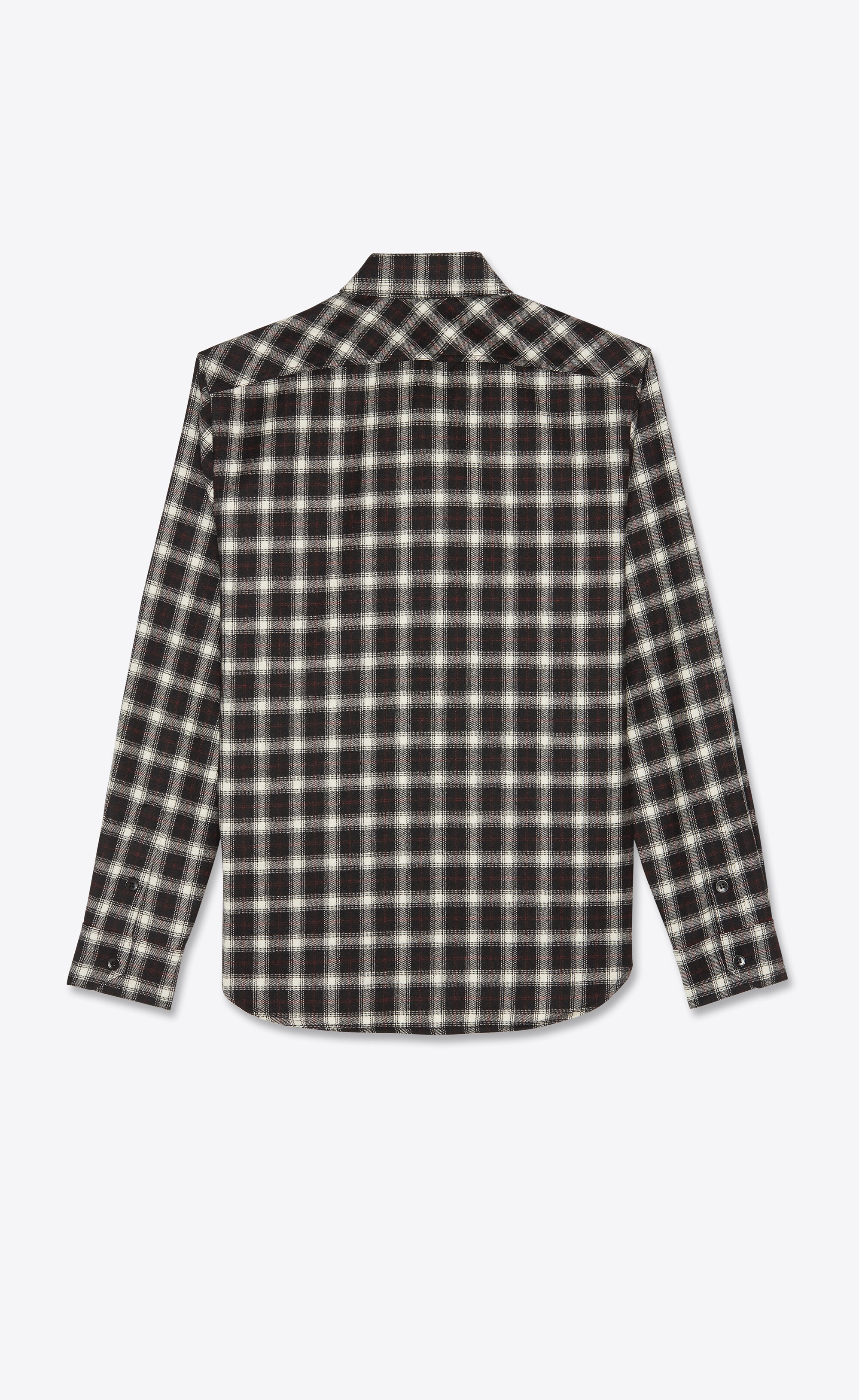 check overshirt in wool - 3