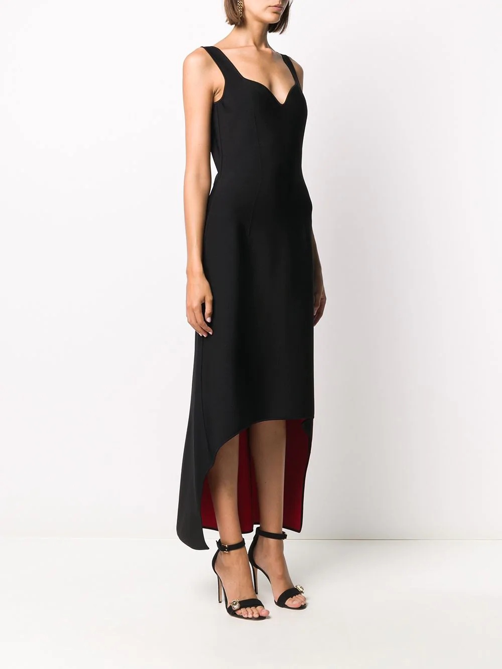 asymmetric mid-length dress - 3