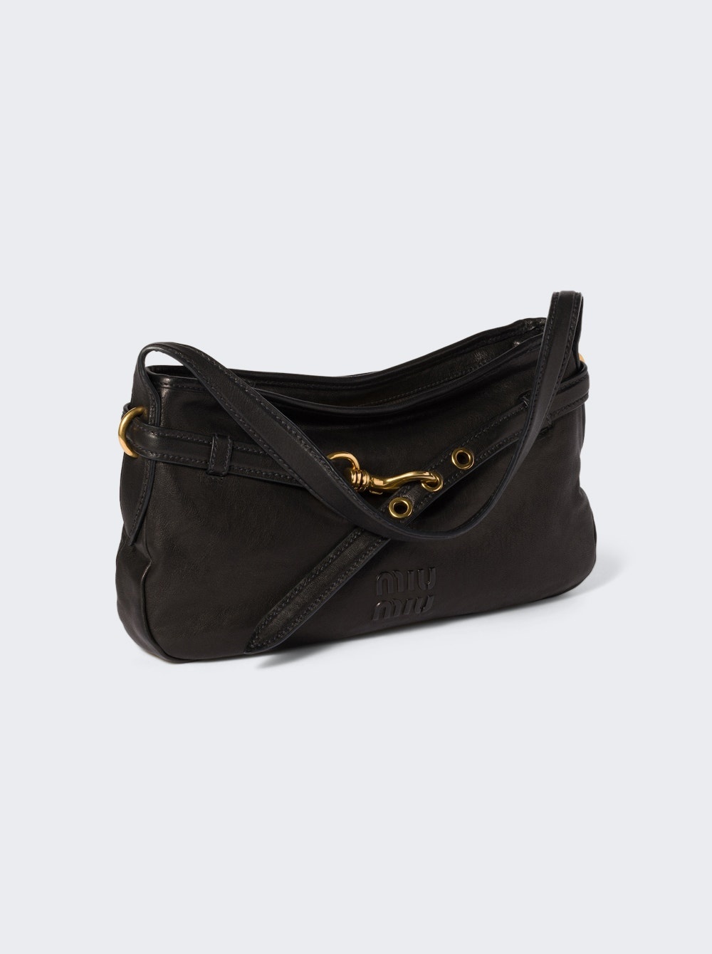 Nappa Aviator Shoulder Bag Black - 4