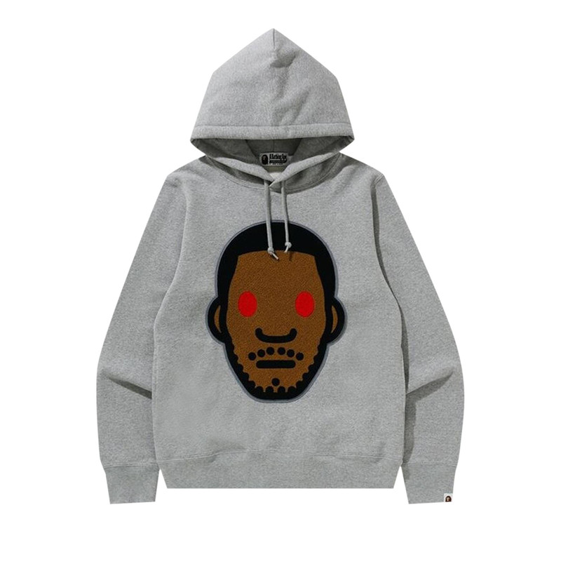 BAPE x Kid Cudi Pullover Hoodie 'Grey' 1